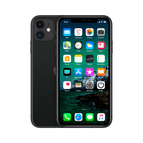 Refurbished iPhone 11 256 GB Zwart Gebruikt