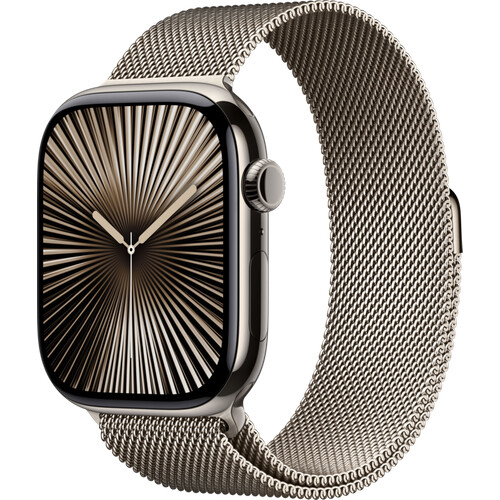 Tweedekans Apple Watch Series 10 4G 46mm Titanium Zilver Milanese Band M/L