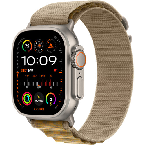 Tweedekans Apple Watch Ultra 2 4G 49mm Zilver Alpine Band Beige L