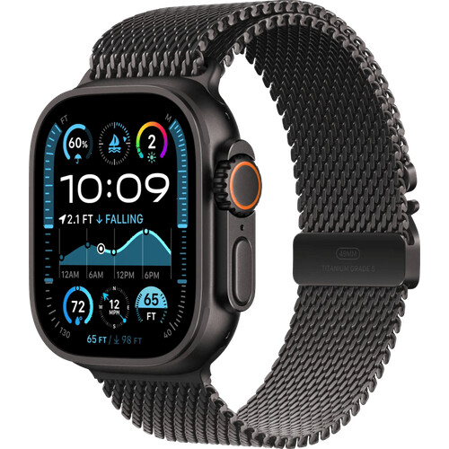 Tweedekans Apple Watch Ultra 2 4G 49mm Zwart Milanese Band L
