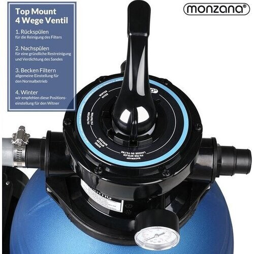 Tweedekans Monzana Zandfiltersysteem -Voorfilter – 7 Wegklep - Adapter Ø32-38mm