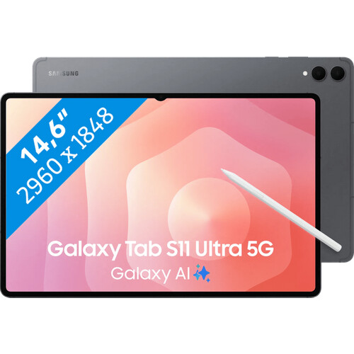 Tweedekans Samsung Galaxy Tab S11 Ultra 14,6 inch 256GB Wifi + 5G Grijs