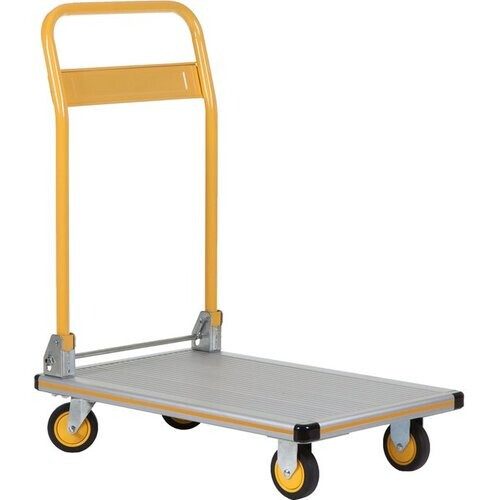 Tweedekans Stanley SWTI-PC510 Platformwagen – Opvouwbaar – 150 kg Draagvermogen – 74 x 48 cm – Aluminium – Geel