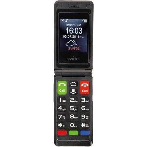 Tweedekans Switel M222 Comfort-inklapbare mobiele telefoon M222 met noodoproeptoets, compatibel met hoortoestel